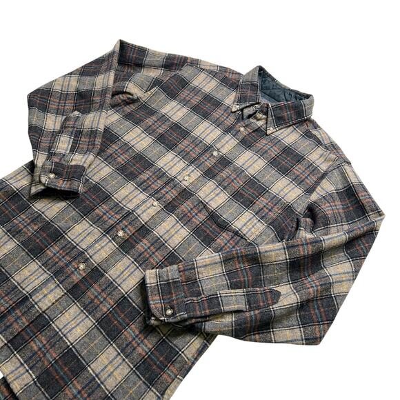 Vintage Pendleton Quilted Wool Shirt Jacket Plaid Button Down Men’s M USA 80s - Picture 2 of 13